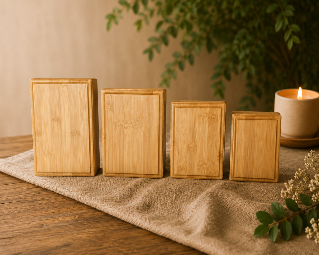 Custom Engraved Wooden Bamboo Urn