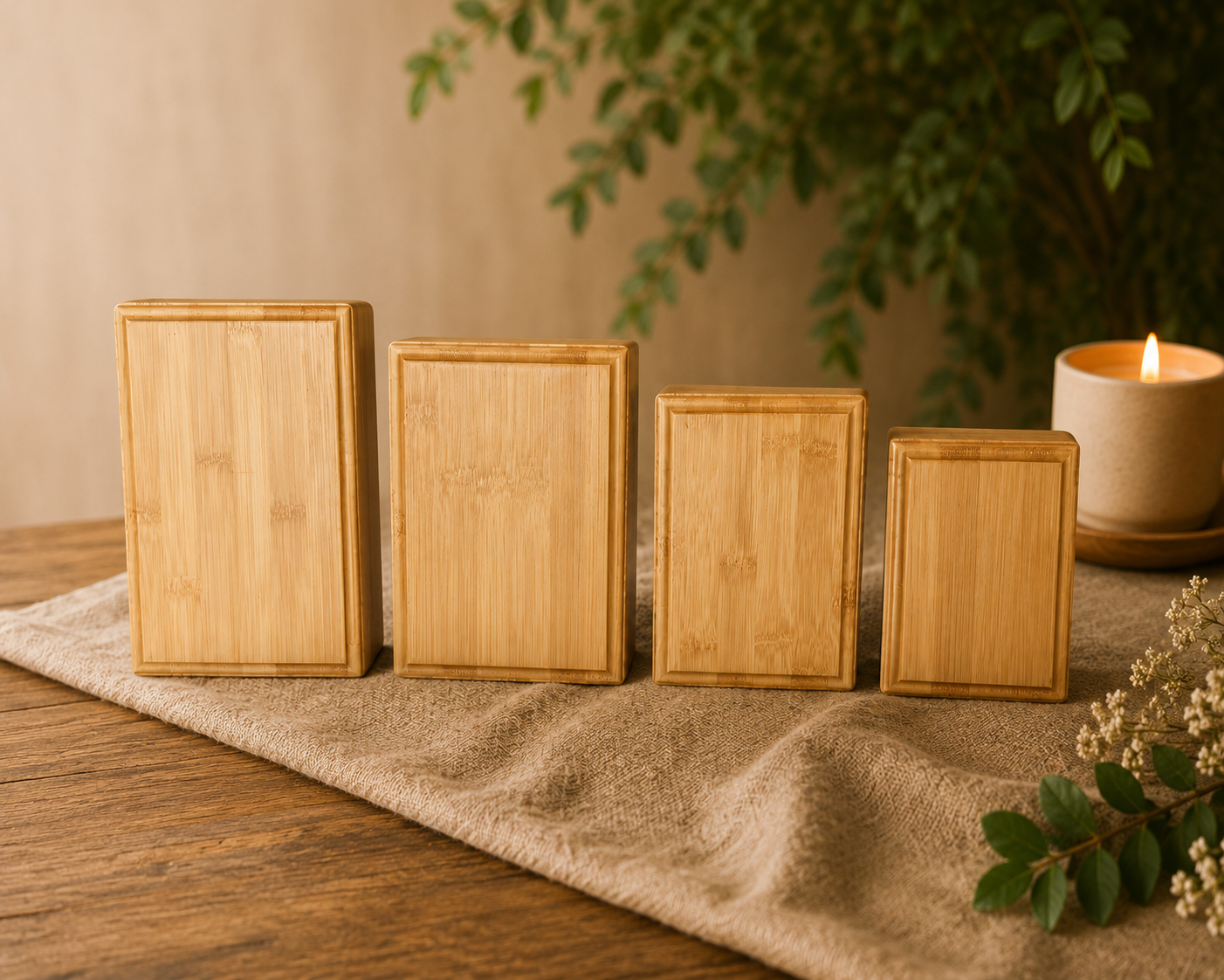 Custom Engraved Wooden Bamboo Urn
