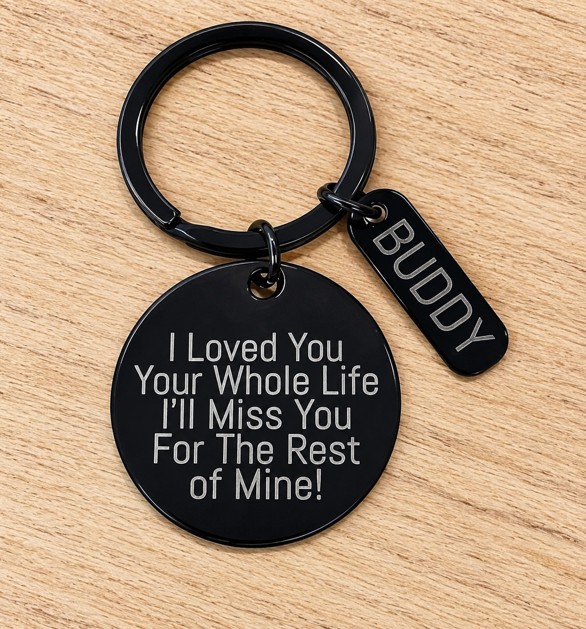 Black Personalized Pet Memorial Keychain