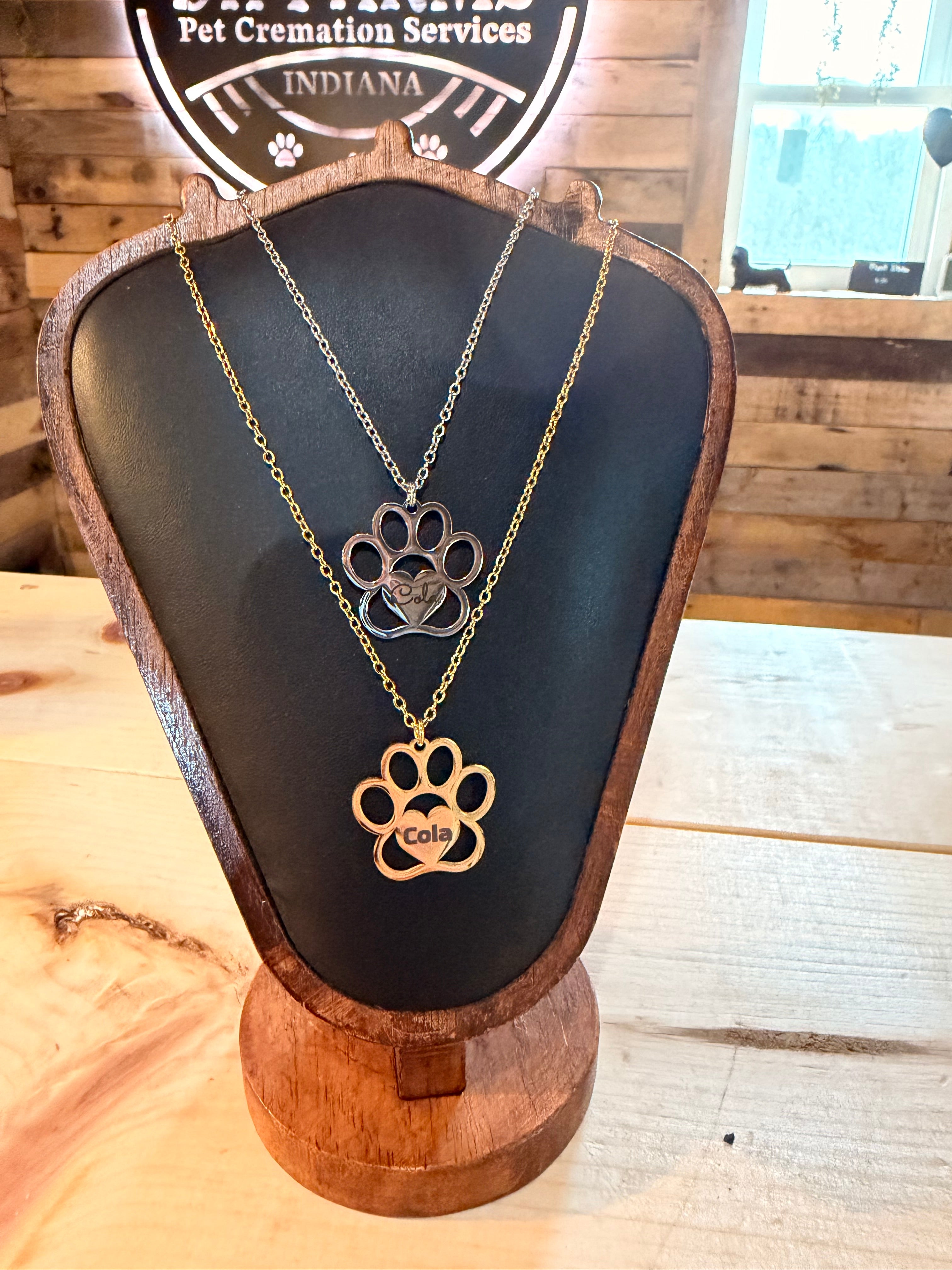 Large Paw Print Necklace